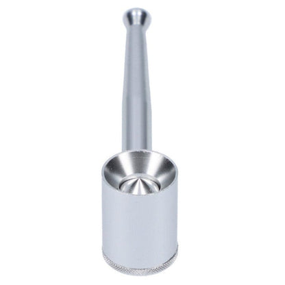 Valiant Each Valiant Metal Pipe w/ Bottom Screw Bowl Silver Handpipes