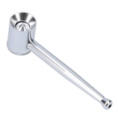 Valiant Each Valiant Metal Pipe w/ Bottom Screw Bowl Silver Handpipes