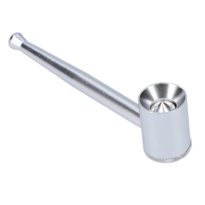 Valiant Each Valiant Metal Pipe w/ Bottom Screw Bowl Silver Handpipes
