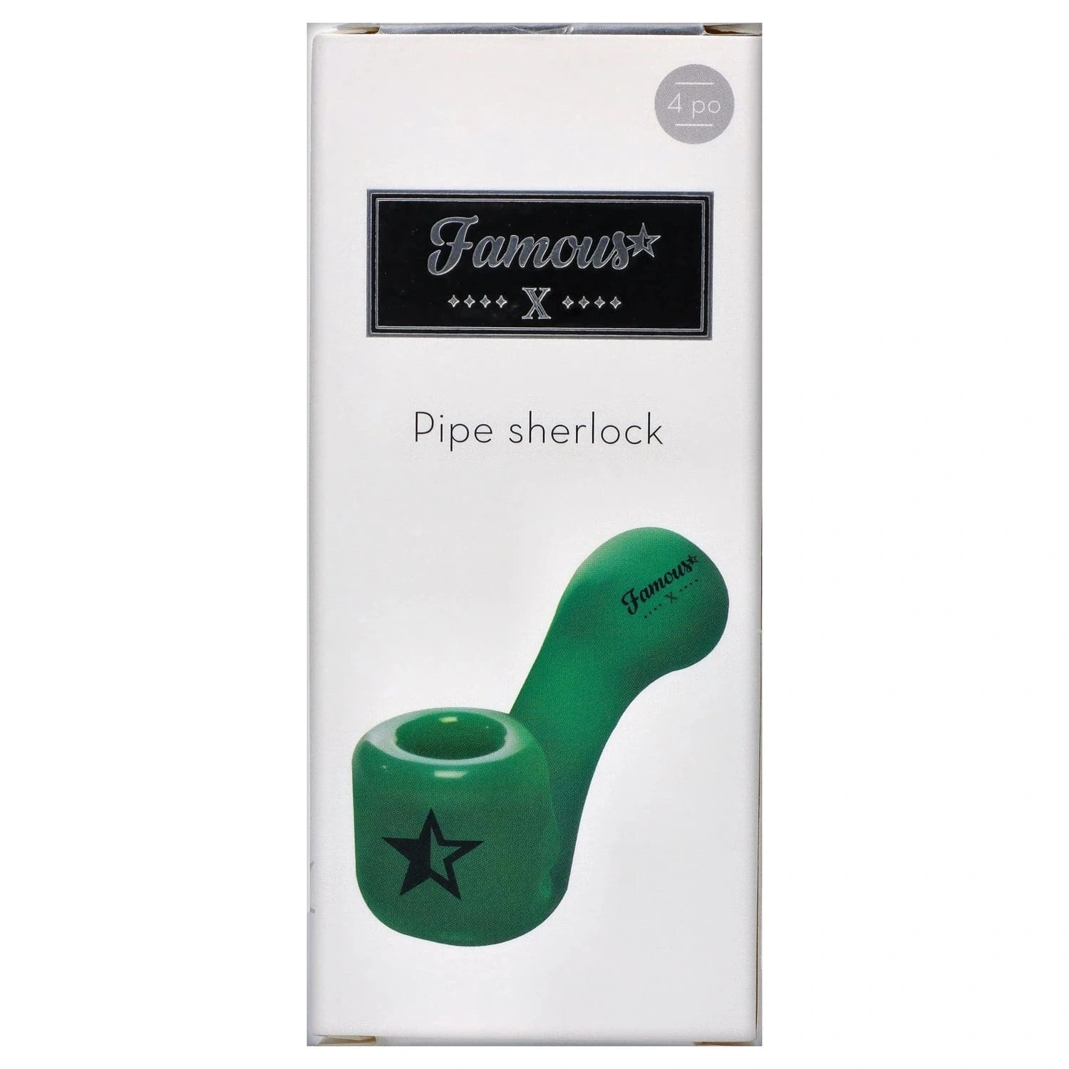 Famous X Each Famous X Sherlock Pipe - Milky Jade - 4in | Canna Cabana Handpipes