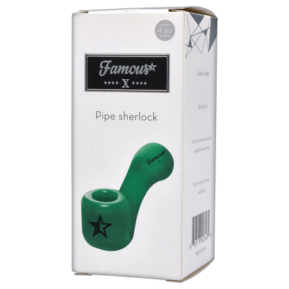 Famous X Each Famous X Sherlock Pipe - Milky Jade - 4in | Canna Cabana Handpipes