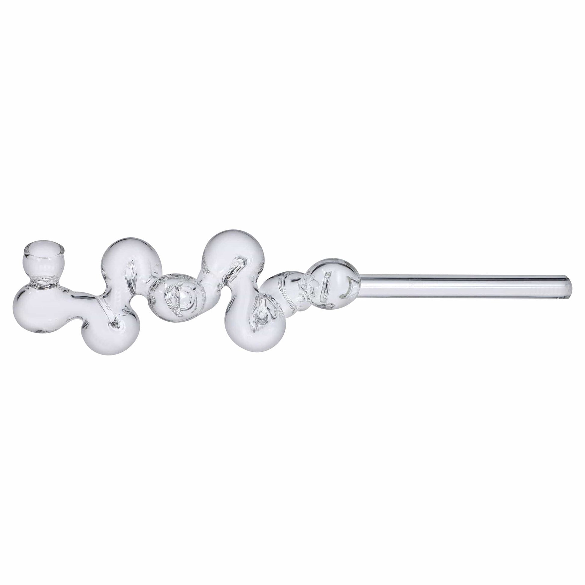 Valiant Each Valiant Glass Molecule Pipe - 8in Clear | Canna Cabana Handpipes