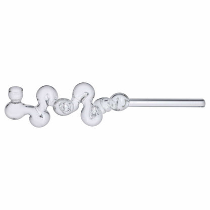 Valiant Each Valiant Glass Molecule Pipe - 8in Clear | Canna Cabana Handpipes