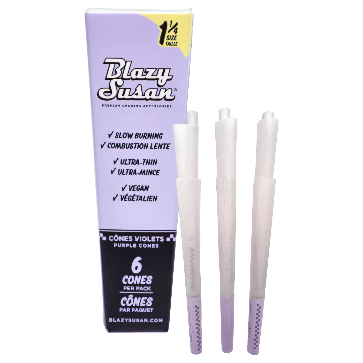 Blazy Susan Each Blazy Susan - Purple 1 1/4 Cones - 6/pack - 21/box Papers & Cones