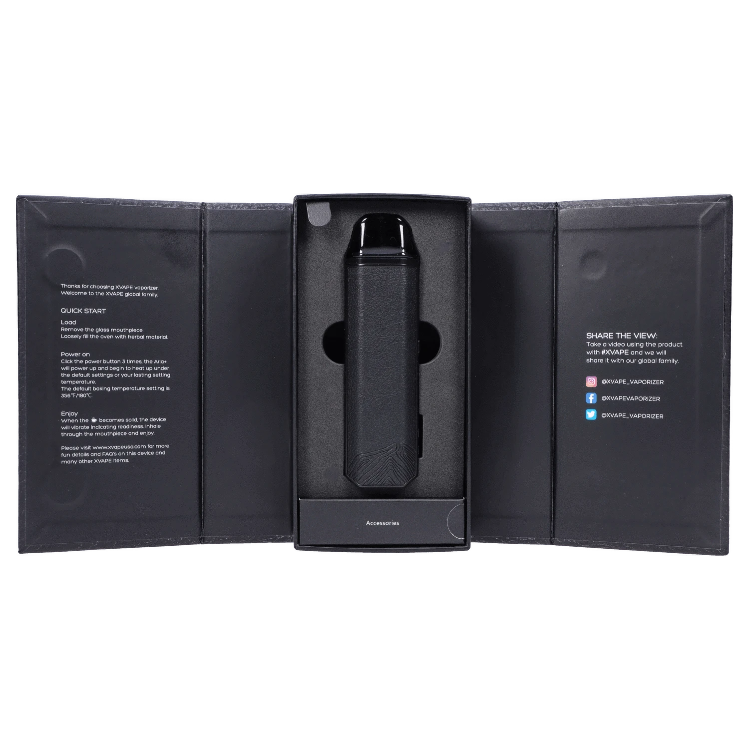 Xvape Each XVAPE - Aria Plus Dry Herb Vaporizer - Black Accessories