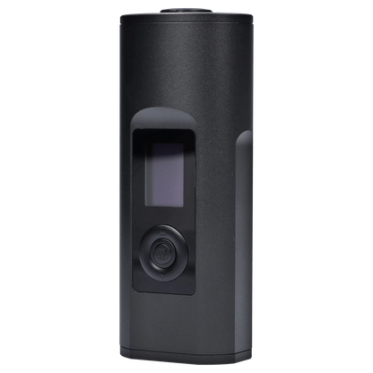 Front view of the Arizer II MAX Vaporizer, a sleek, black device shown against a neutral background.