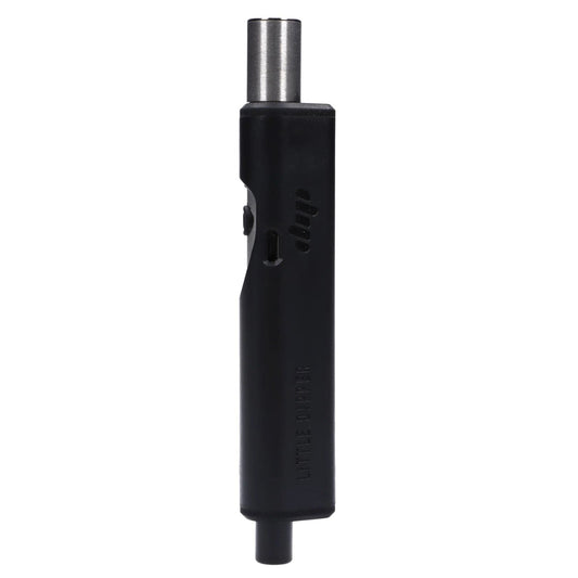 A side view of the black Dip Devices Little Dipper Concentrate Vape Pen with a sleek, cylindrical design.