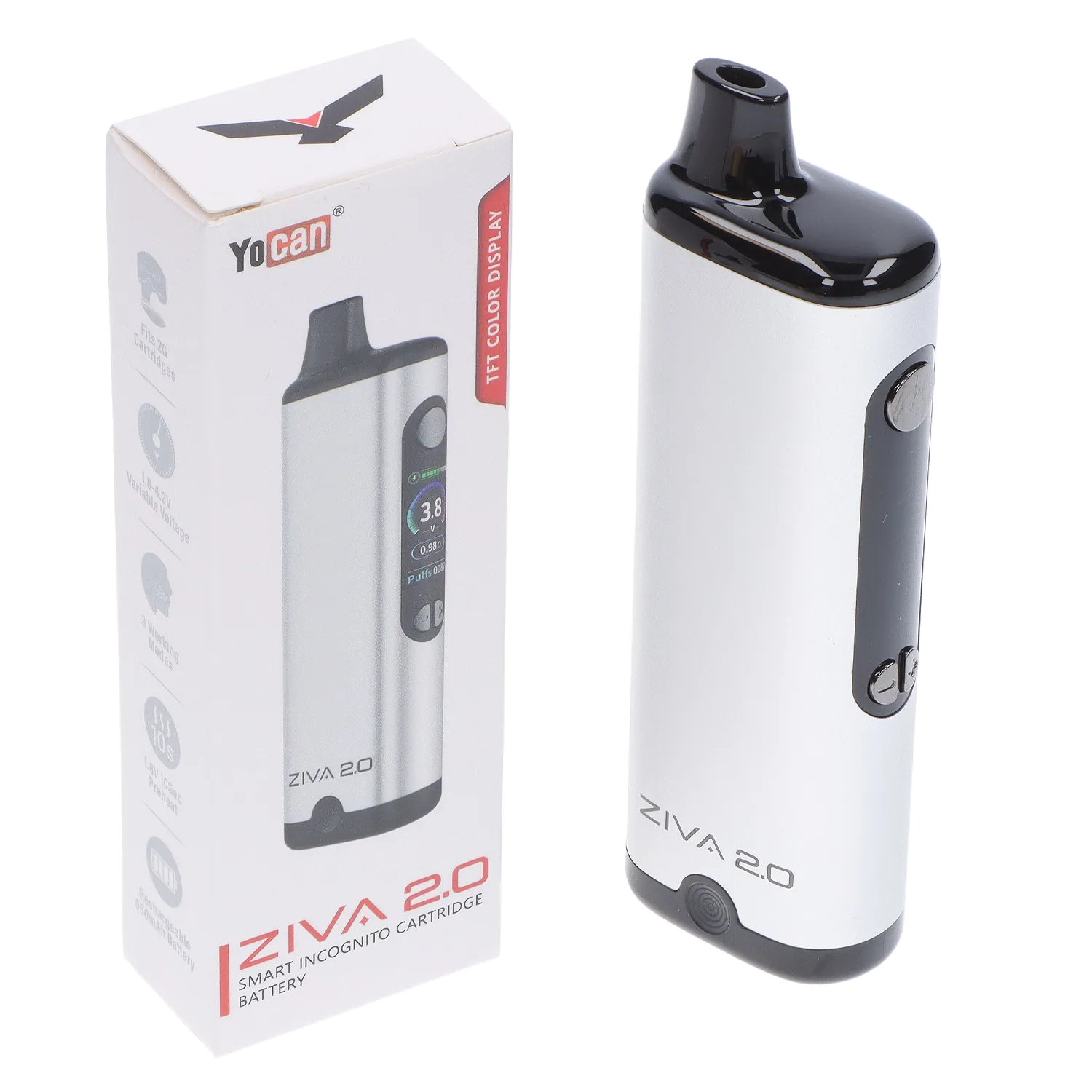 Yocan Each Yocan Zivo 2.0 510 Battery - Silver Vape Batteries