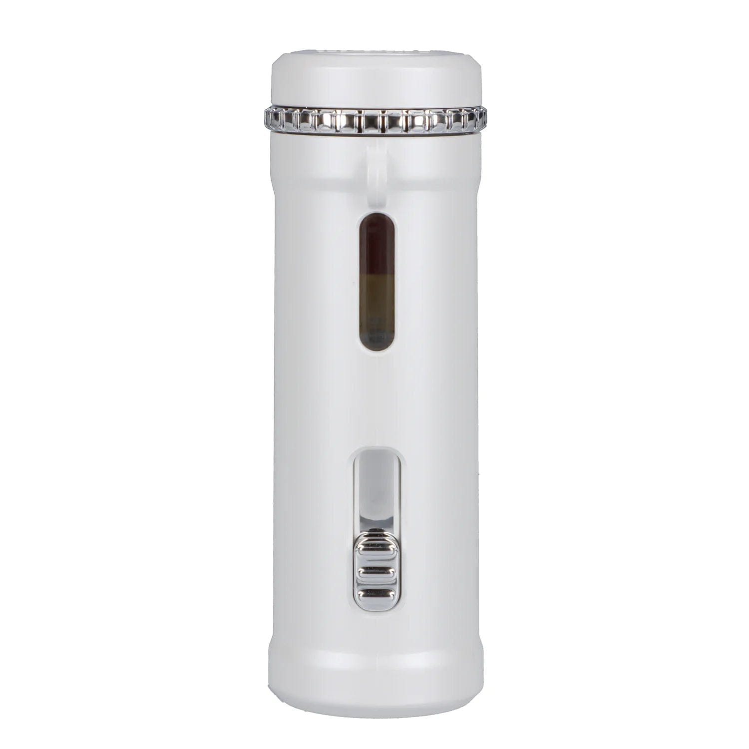 Front view of the white Yocan UNI Pro-Digital Box Mod, showcasing its sleek, rectangular design against a neutral background.