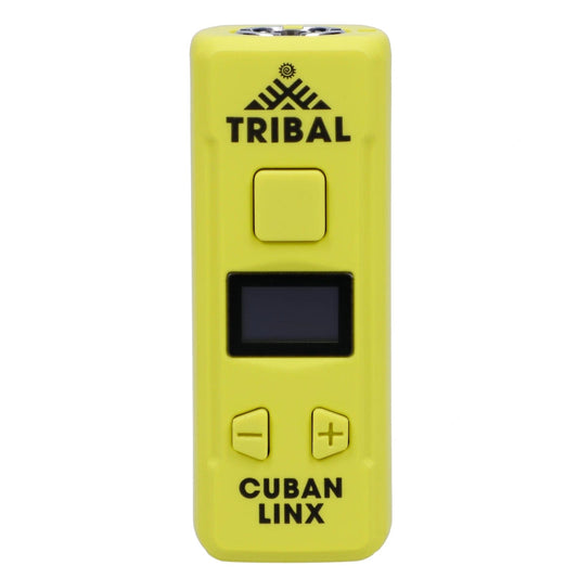 Front view of the Tribal Genetic Pro 510 Batteries - Cuban Linx, showcasing its sleek, cylindrical design against a plain white background.