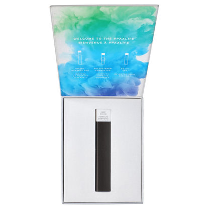 Front view of the Pax Era Concentrate Vaporizer, presented with the text “WELCOME TO #PAXLIFE” against a dark background.