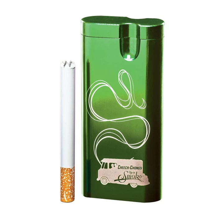 Front view of the C&C Dugout-Mixed, showing a dugout with a partially smoked cigarette inside.