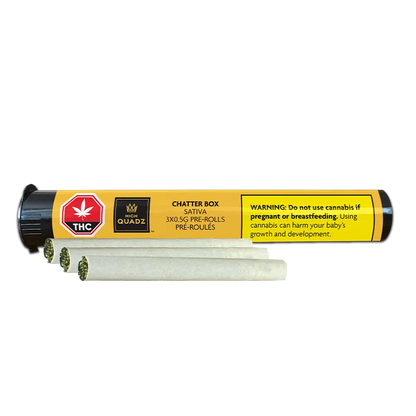 High Quadz 1.5 g Chatter Box PR 3 x 0.5 g Pre-Rolls