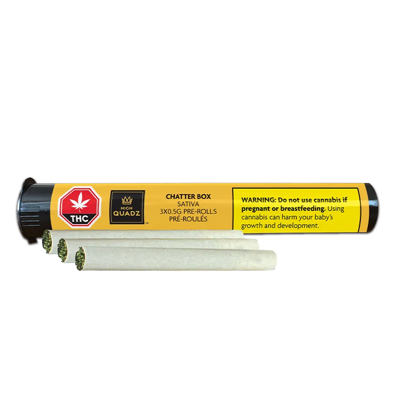 High Quadz 1.5 g Chatter Box PR 3 x 0.5 g Pre-Rolls