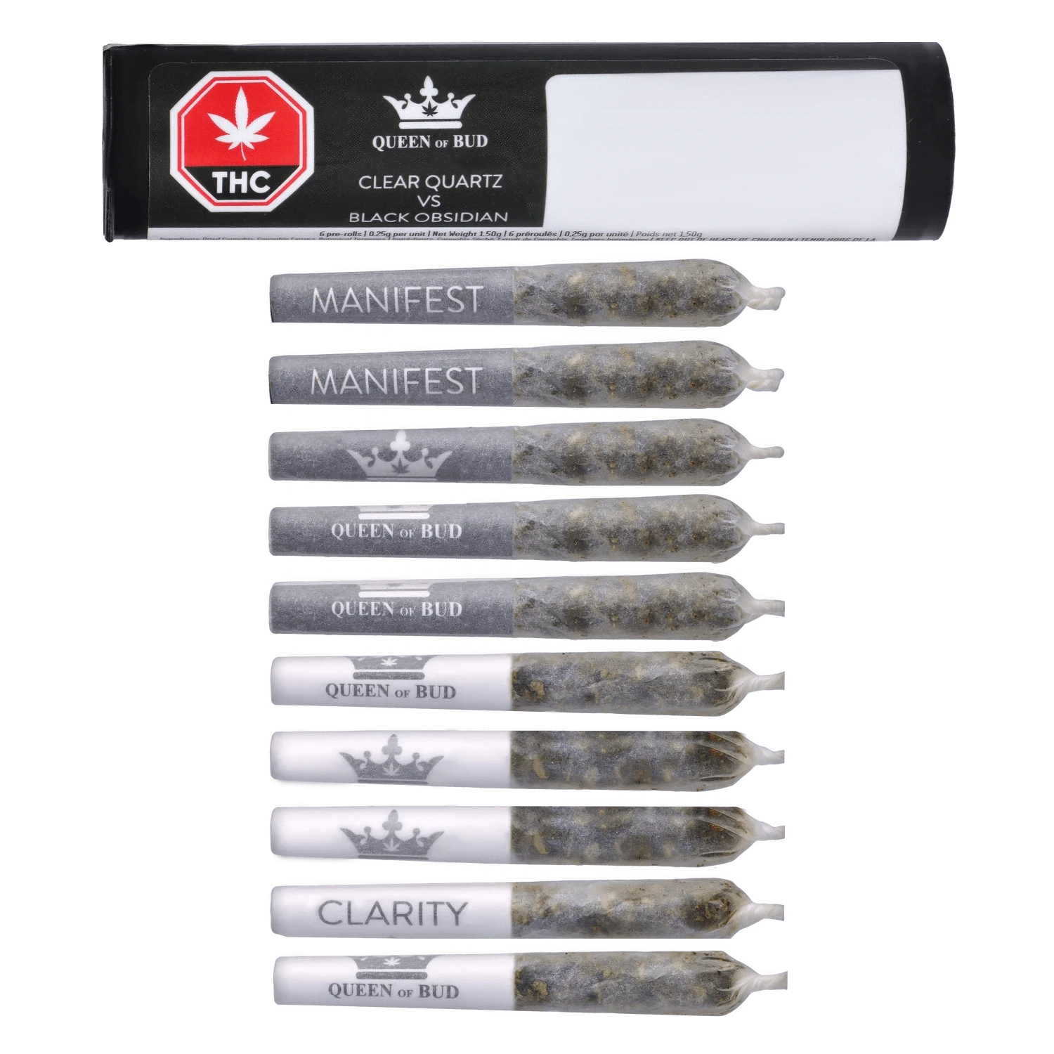Queen Of Bud Each Queen of Bud PR 10 x 0.25g Zippo Lighter | Canna Cabana Infused Pre-Rolls