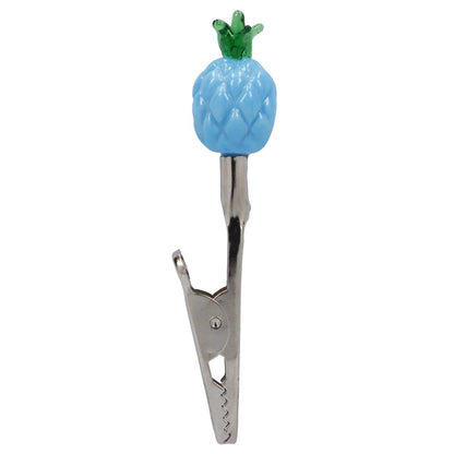 A close-up shows the Roach Clips - Pineapple, a silver clip with a detailed, colorful pineapple charm.