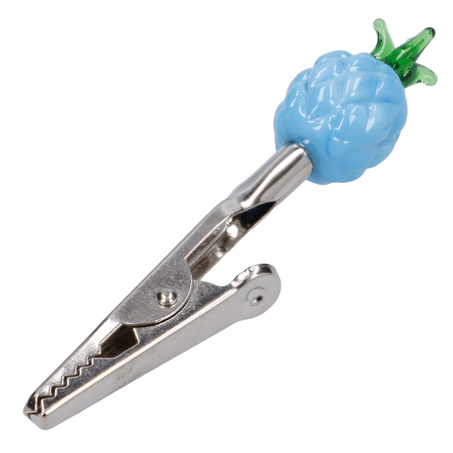 A close-up shot of the Roach Clips - Pineapple clip with a textured grip, angled against a plain white background.