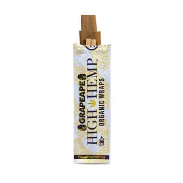 Front view of High Hemp Wraps - Grape Ape, showcasing a sealed, colorful package against a plain white background.