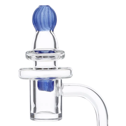 Valiant Glass Carb Cap w/ directional air flow - Clear & Purple