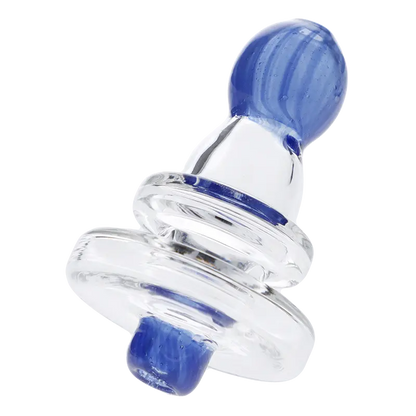 Valiant Glass Carb Cap w/ directional air flow - Clear & Purple