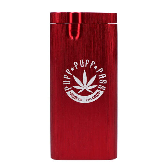 Puff Puff Pass Each Puff Puff Pass Large Red Aluminum Dugout | Canna Cabana Handpipes