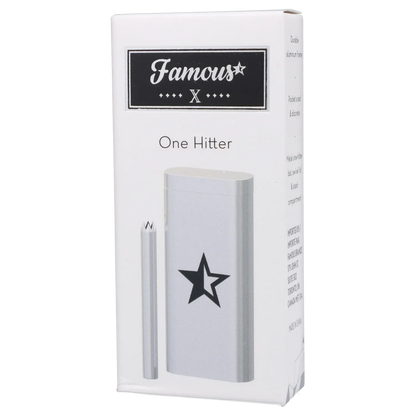 Angled front view of the Famous X Aluminum Dugout - Silver boxed on white, showing the silver dugout and one-hitter with a black star graphic.