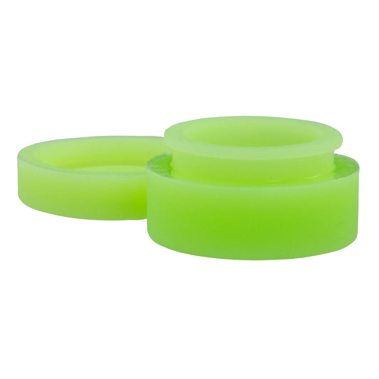 A top-down view of the Valiant Silicone Container - 10ml, showing two translucent containers on a white surface.
