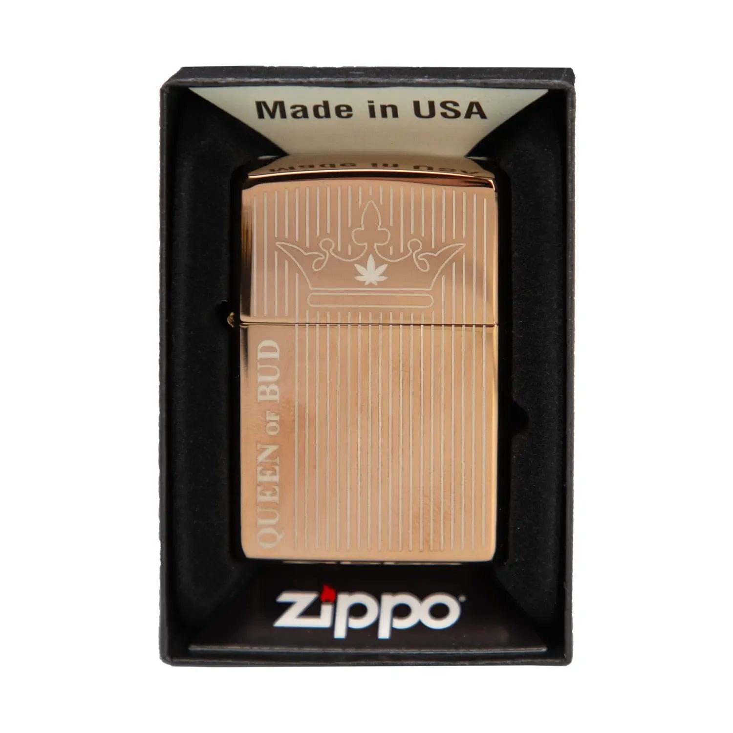 Queen of Bud EACH Queen of Bud Rose Quartz Vertical Flame Zippo Accessories