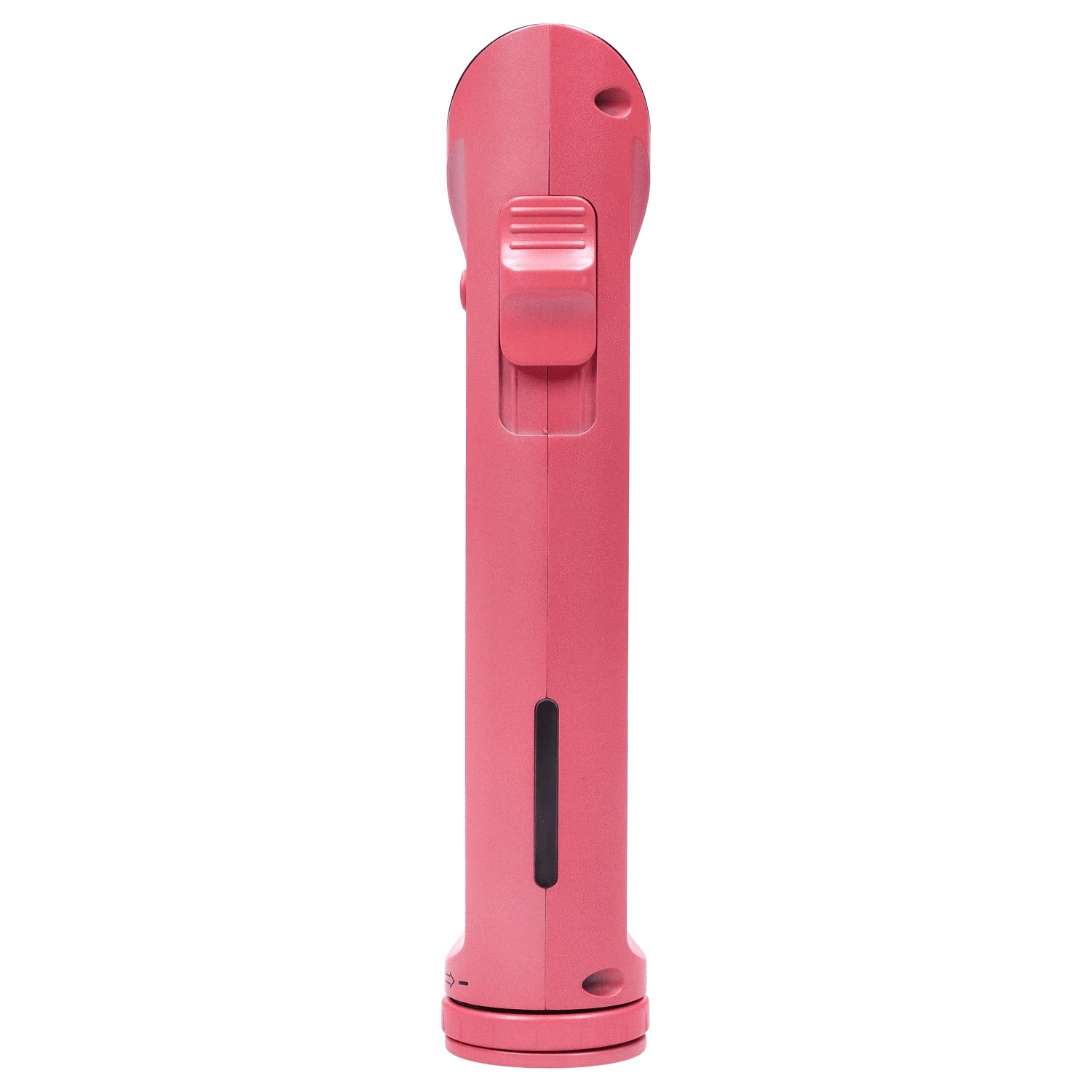 Front view of the Yocan Shift Torch in pink, showing the sleek, cylindrical design and metallic button detail.