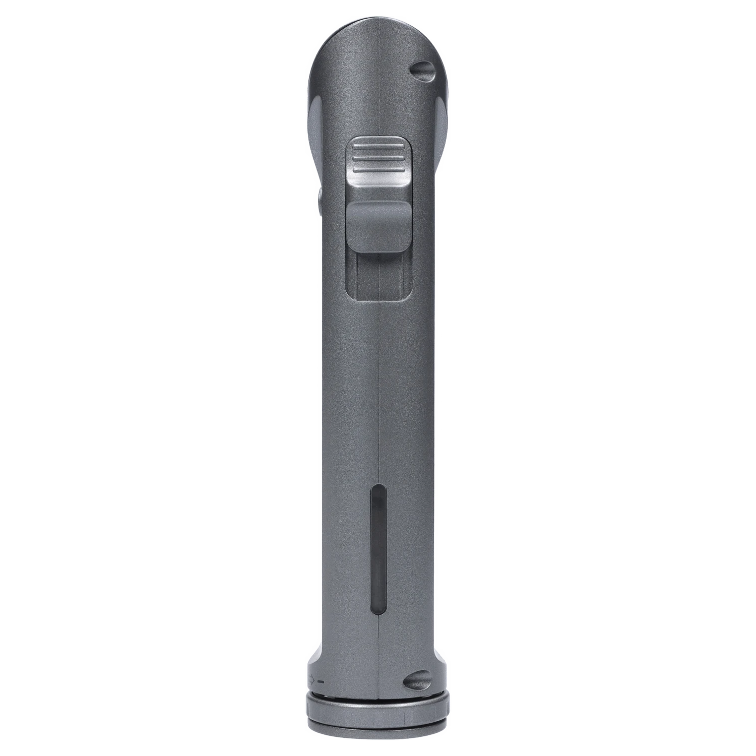 Front view of the Yocan Shift Torch in space grey, showing its sleek, cylindrical design against a plain white background.