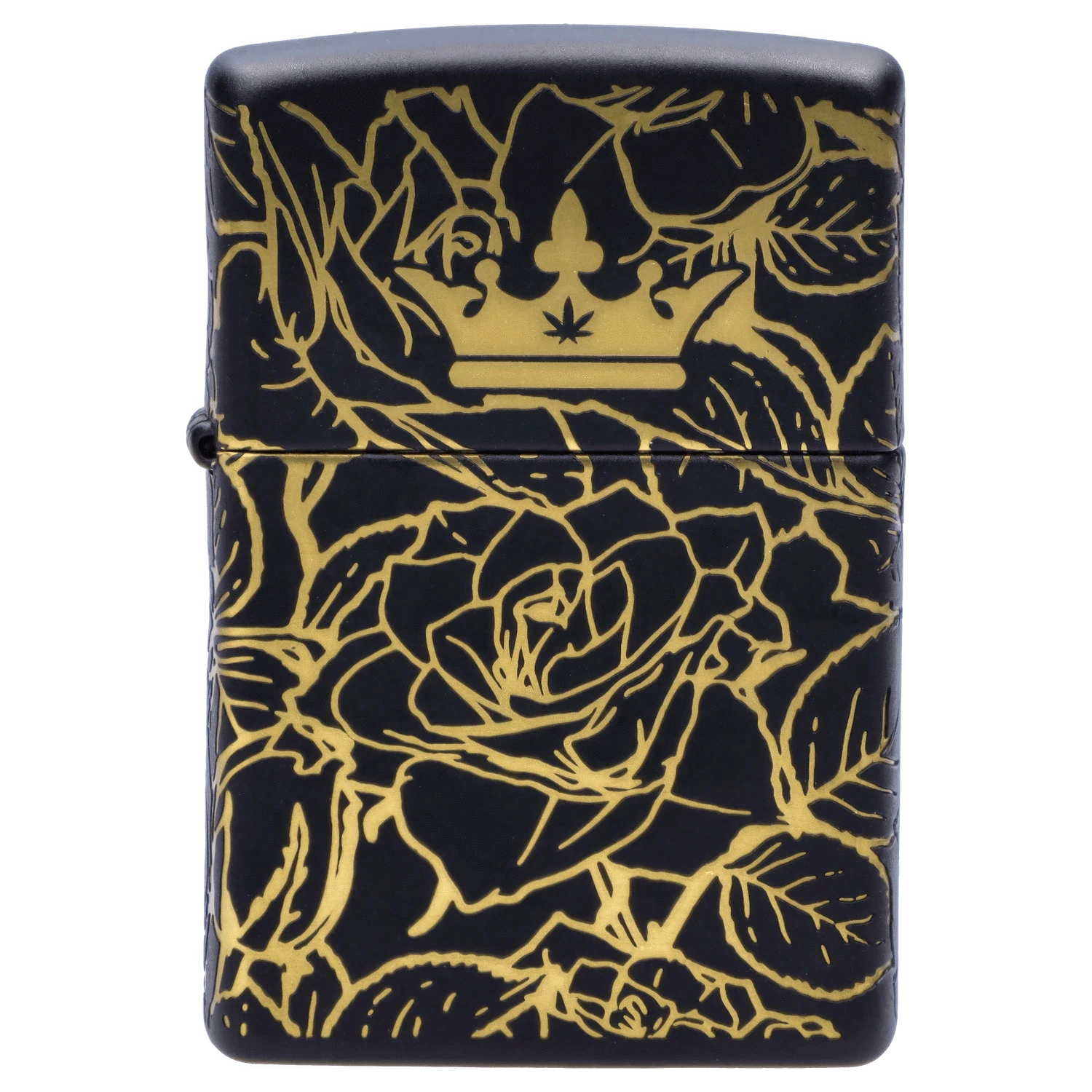 Queen of Bud Each Queen of Bud Zippo Black Obsidian Floral Accessories