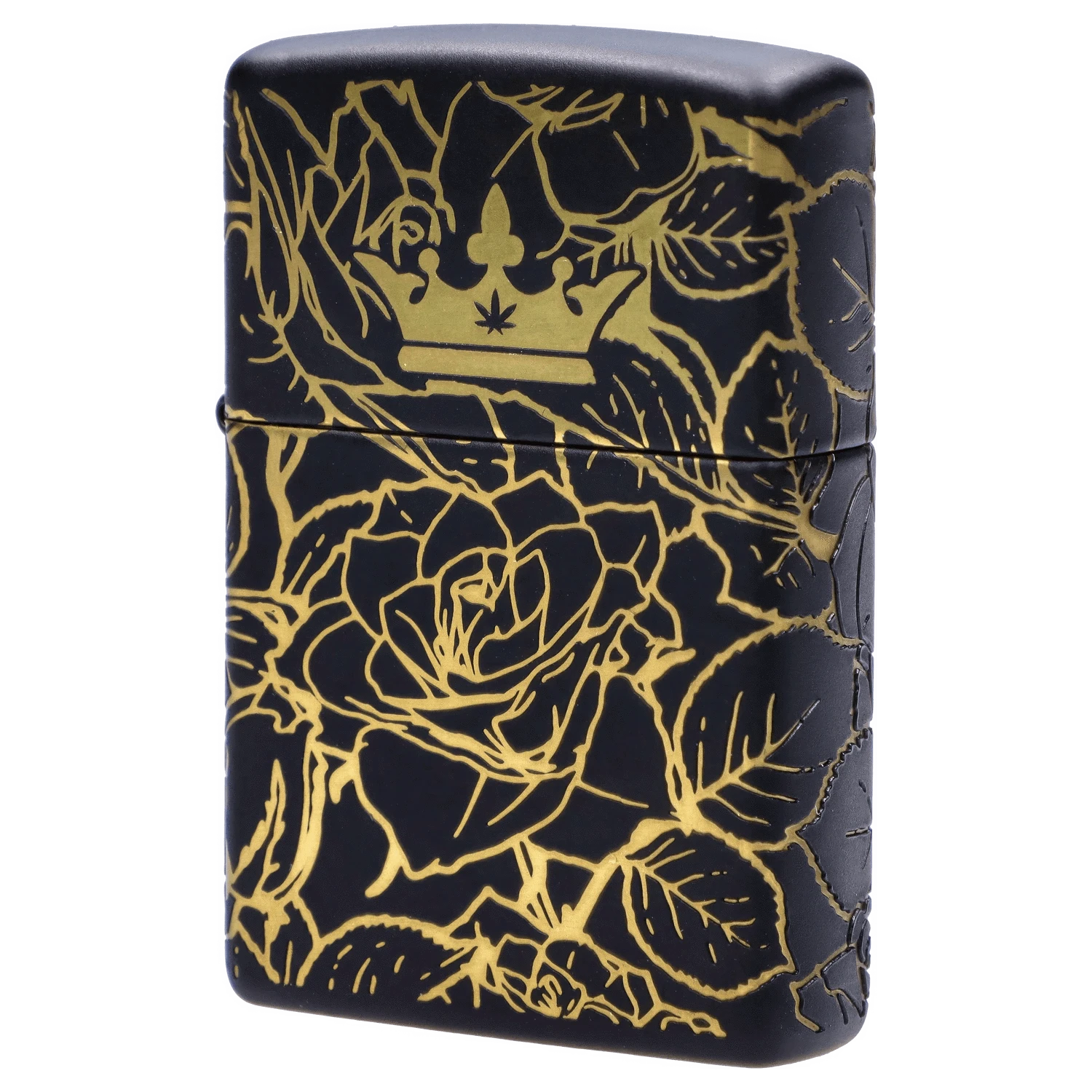 Queen of Bud Each Queen of Bud Zippo Black Obsidian Floral Accessories