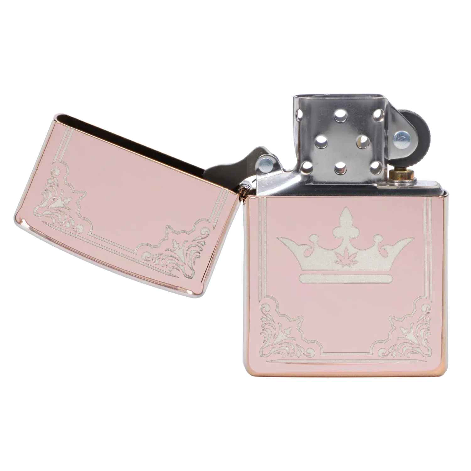 Queen of Bud Zippo Rose Quartz Filigree: Lowest Price | Canna