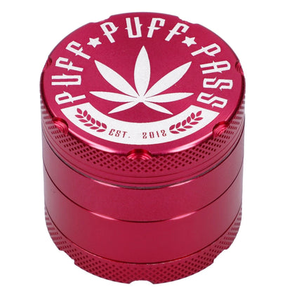 Puff Puff Pass Each Puff Puff Pass 4pc Aluminum Grinder Red 40mm | Canna Cabana Grinders