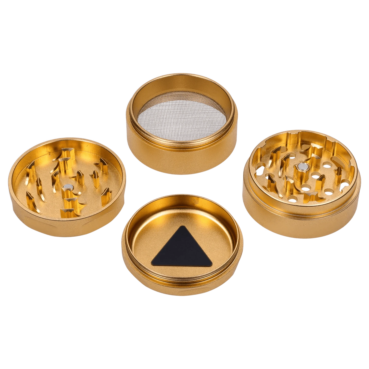 Puff Puff Pass Each Puff Puff Pass Aluminum Herb Grinder - GG4 Champagne Gold Grinders