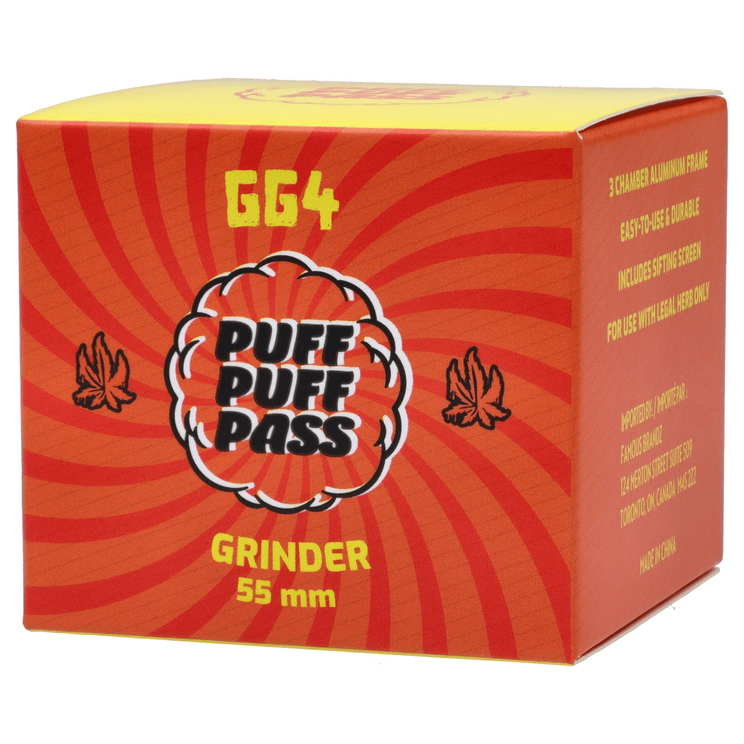 Puff Puff Pass Each Puff Puff Pass Aluminum Herb Grinder - GG4 Champagne Gold Grinders