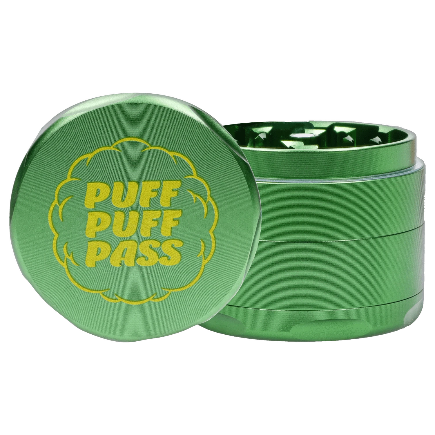 Puff Puff Pass Each Puff Puff Pass Sour Diesel Grinder Green | Canna Cabana Grinders