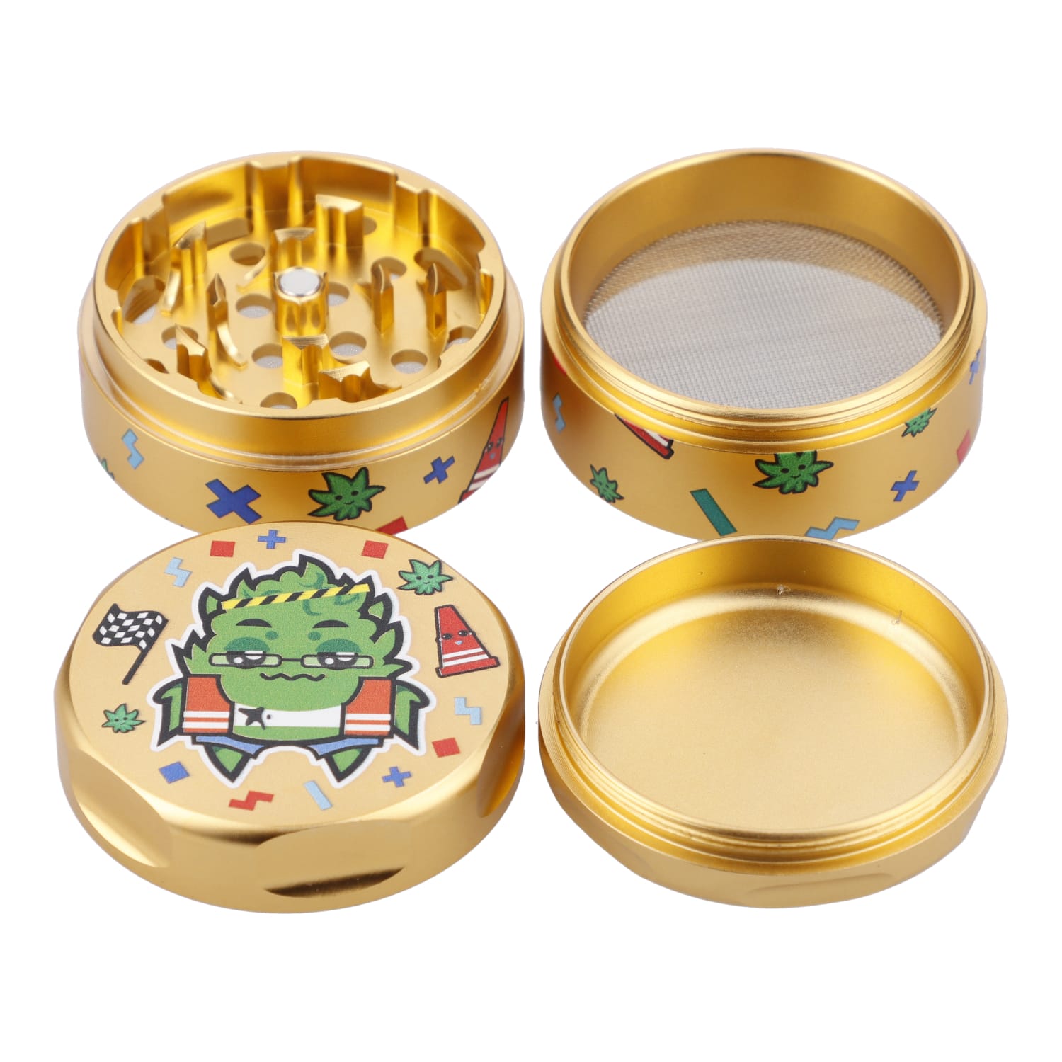 Wido Each Wido Sour Diesel 4pc Grinder - Yellow Gold - 55mm Grinders