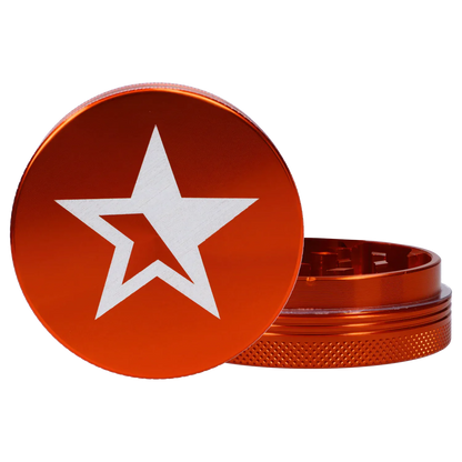 Famous X Each Famous X Lava 2pc Grinder, Orange, 55mm | Canna Cabana Grinders