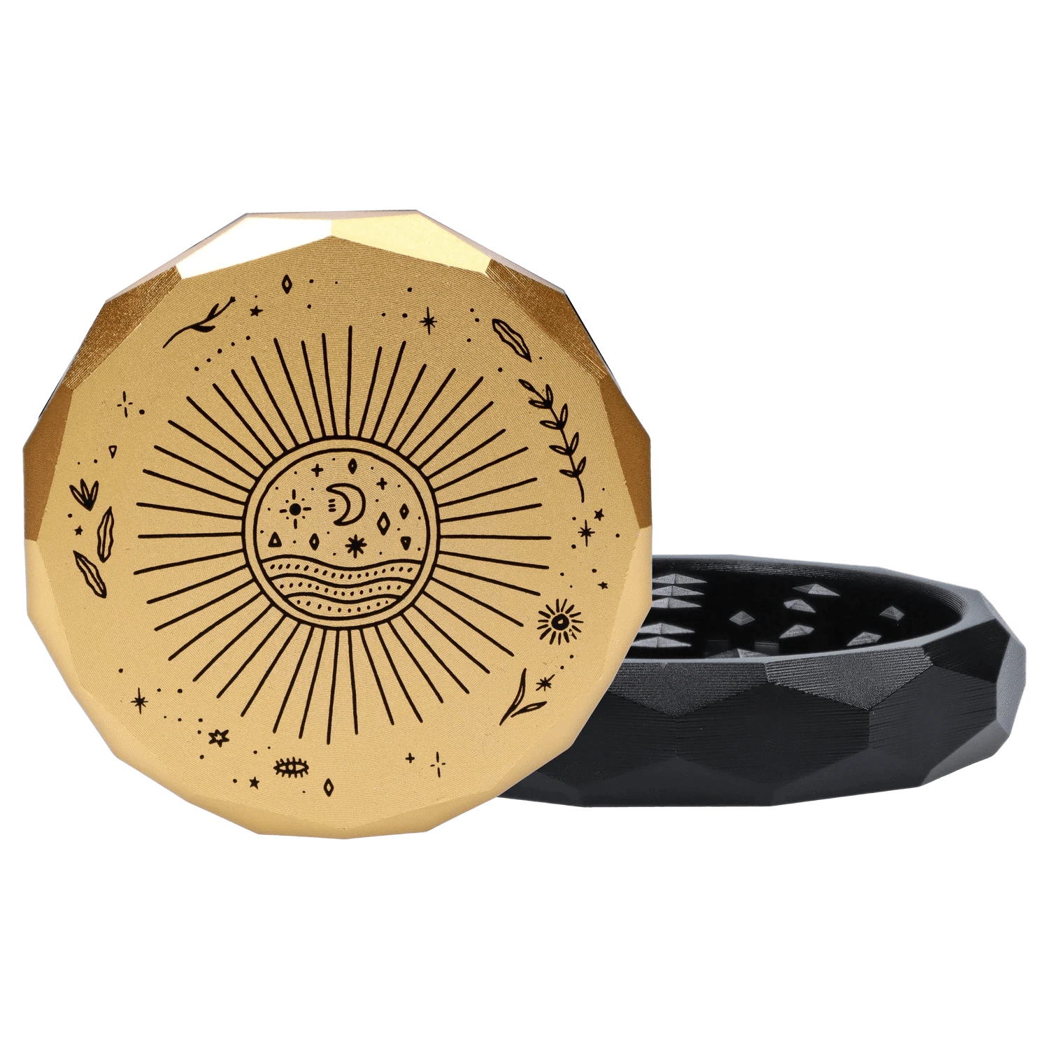 Famous Design EACH Astral Power Aluminum 2-Stage Grinder - Black & Gold Accessories