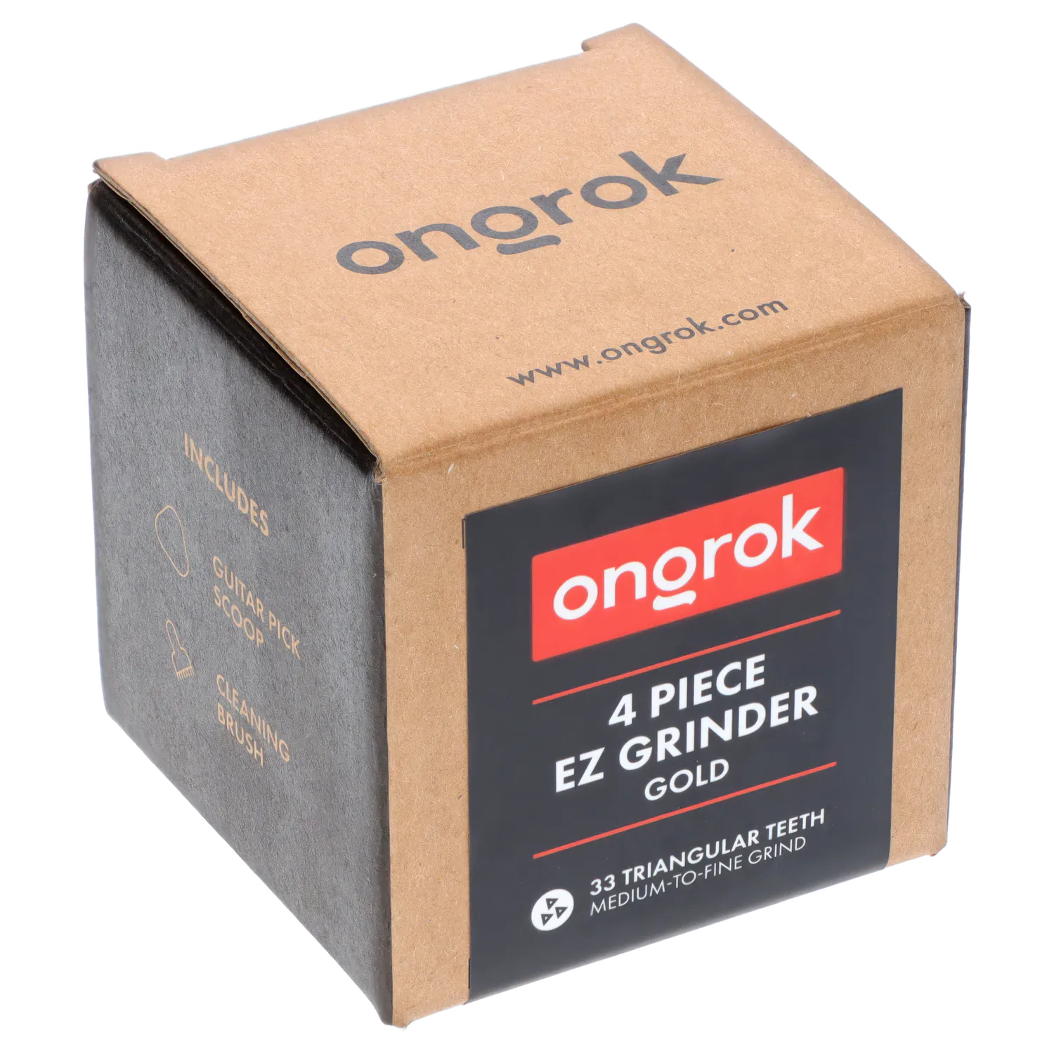 Ongrok Each Ongrok - 4 Piece EZ Open Grinder 2.0 - Gold Grinders