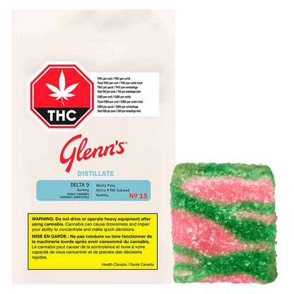 Glenn's 2.8 g No.15 Distillate Delta 9 Watermelon Edibles