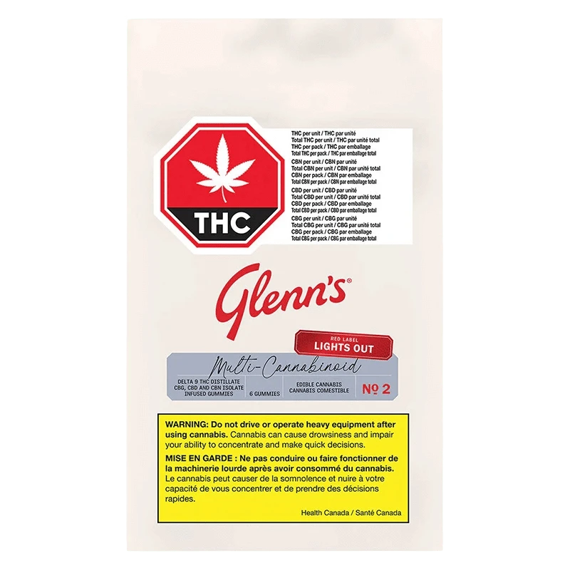 Glenn's 6 Pack Glenn's Lights Out Gummies Hybrid 6 Pack Online Gummies