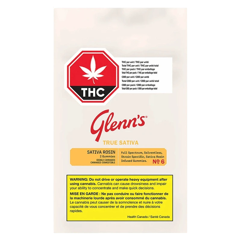 Glenn's 2 Pack No.6 True Sativa Rosin Orange Cream Gummies
