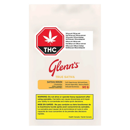 Glenn's 2 Pack No.6 True Sativa Rosin Orange Cream Gummies