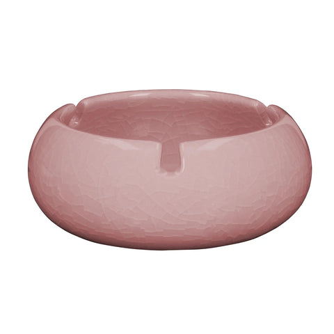 4" Round Glass Ashtray - Pink