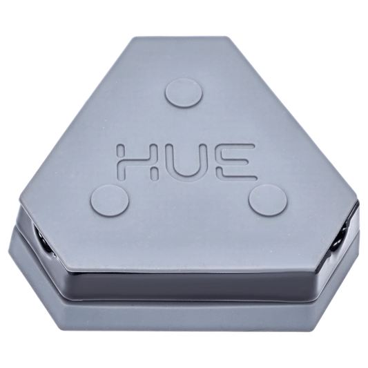 Top-down view of the Hue Fusion Ash Pro Hybrid Ashtray, showcasing its sleek, dark grey design.