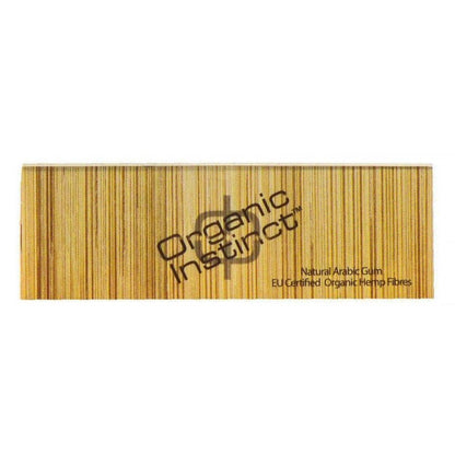 Front view of Organic Instinct Hemp Rolling Papers, displaying a pack with a textured, natural finish.