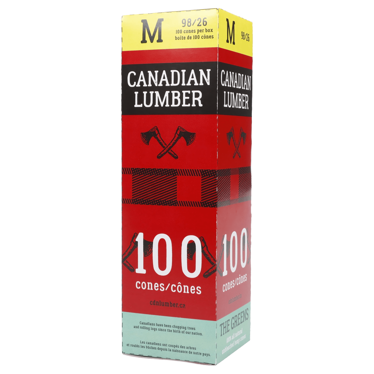 Canadian Lumber Each Canadian Lumber Hemp Mini Tower of Cones - 98/26 - Medium Papers & Cones