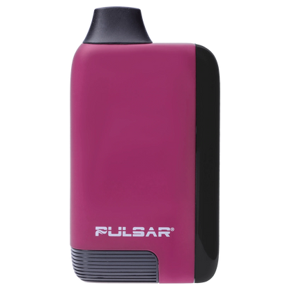 Close-up front view of the Pulsar 510 DL 5.0 Thermo Series Vape - Fairy Fire showing its magenta casing, black mouthpiece and partial white logo.